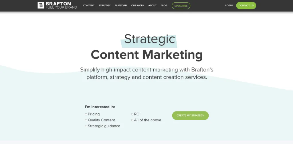 Brafton homepage