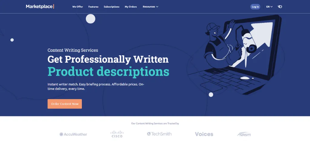 SEMrush marketplace homepage