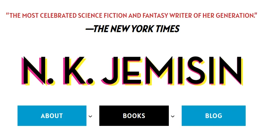 Author website of the celebrated science fiction author N.K. Jemisin 