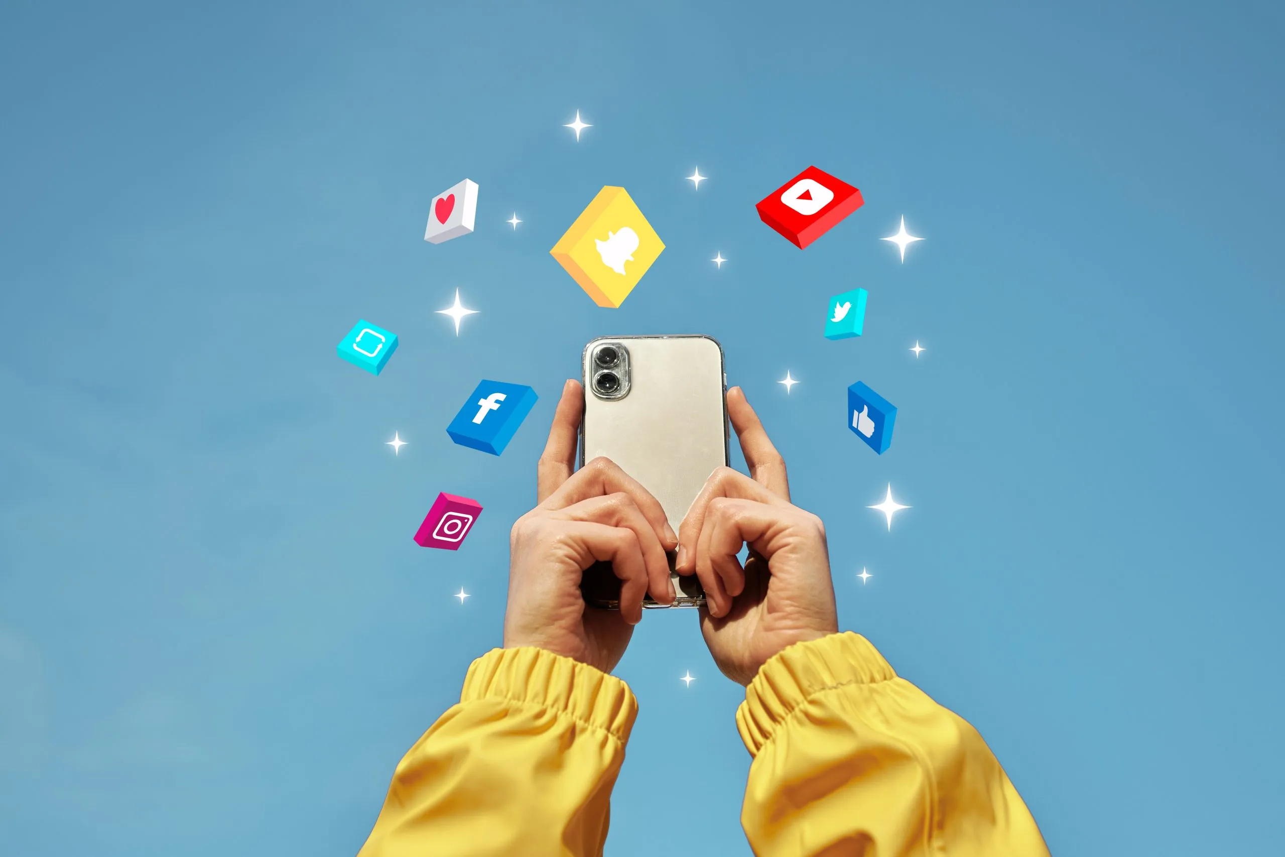 Social media apps on smart phone